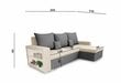 Universāls mīkstais stūra dīvāns Bellezza Sam, melns/krēmkrāsas cena un informācija | Stūra dīvāni | 220.lv