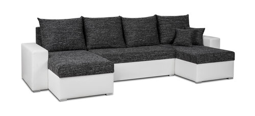 Universāls mīkstais stūra dīvāns Bellezza Lion, tumši pelēks/balts cena un informācija | Stūra dīvāni | 220.lv