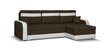 Universāls mīkstais stūra dīvāns Bellezza Condi, tumši brūns/balts cena un informācija | Stūra dīvāni | 220.lv