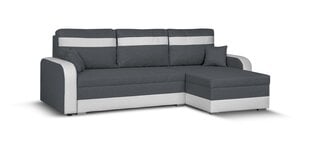 Universāls mīkstais stūra dīvāns Bellezza Condi, tumši pelēks/balts cena un informācija | Stūra dīvāni | 220.lv