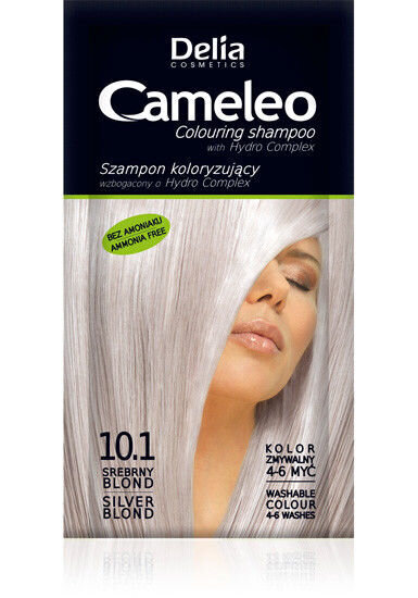 Krāsojošs matu šampūns Delia Camelio 40 g,10.1 Srebrny Blond cena un informācija | Šampūni | 220.lv