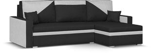 Universāls mīkstais stūra dīvāns Bellezza Asto1, melns/gaiši pelēks cena un informācija | Stūra dīvāni | 220.lv