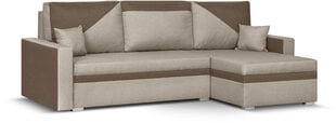 Universāls mīkstais stūra dīvāns Bellezza Asto1, smilškrāsa/brūns цена и информация | Угловые диваны | 220.lv