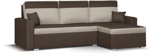 Universāls, mīksts stūra dīvāns Bellezza Asto3, tumši brūns/smilškrāsa cena un informācija | Stūra dīvāni | 220.lv