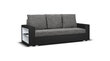 Dīvāns Bellezza Milo2, melns / tumši pelēks цена и информация | Dīvāni | 220.lv