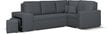 Stūra dīvāns ar pufu Bellezza Milo2, tumši pelēks цена и информация | Stūra dīvāni | 220.lv