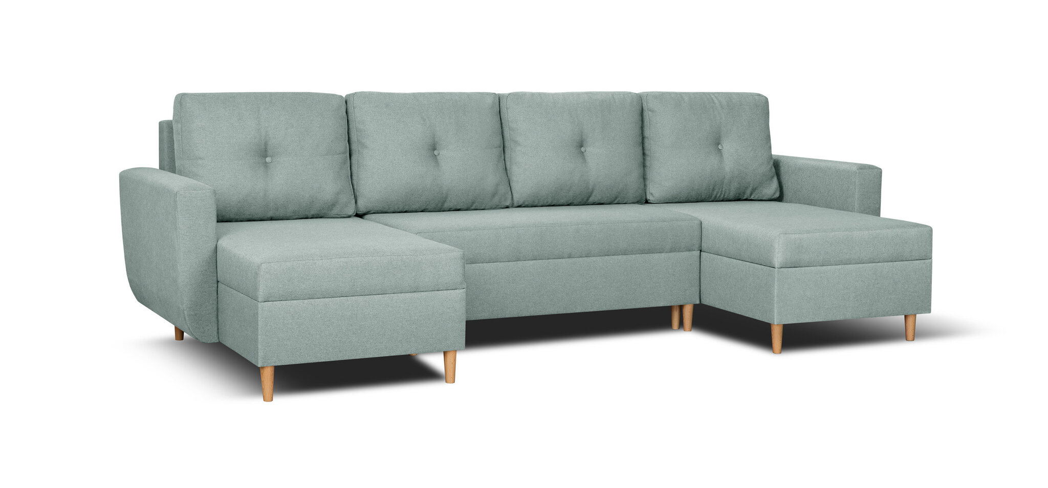 Universāls, mīksts stūra dīvāns Bellezza Doro Max, gaiši zils cena un informācija | Stūra dīvāni | 220.lv