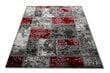 Paklājs pelēks/sarkans 160x220cm cena un informācija | Paklāji | 220.lv