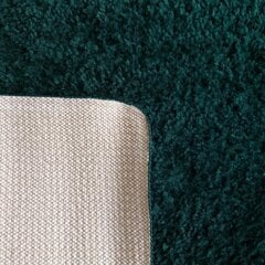 Нескользящий ковер Shaggy Dark Green, 80x150 см, 20 мм, полипропилен цена и информация | Ковры | 220.lv