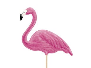 Iespraužamas-dekorācijas Aloha Flamingo, 15-23,5 cm (1 iepakojums/6 gab.) cena un informācija | Vienreizējie trauki | 220.lv