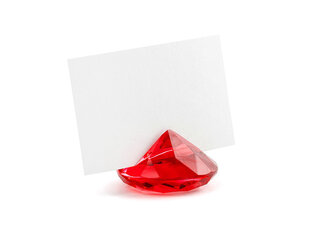 Держатель настольной карточек Diamond, 40 мм, красный (1 упаковка / 10 шт.) цена и информация | Праздничные декорации | 220.lv