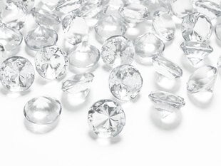 Kristāli galda dekorēšanai Diamond 20mm (1 iepakojums / 10 gab.), Bezkrāsaini cena un informācija | Svētku dekorācijas | 220.lv