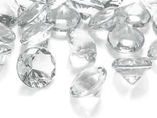 Конфетти кристаллы Diamond, 30 мм, прозрачные,  1коробка/5 шт цена и информация | Праздничные декорации | 220.lv
