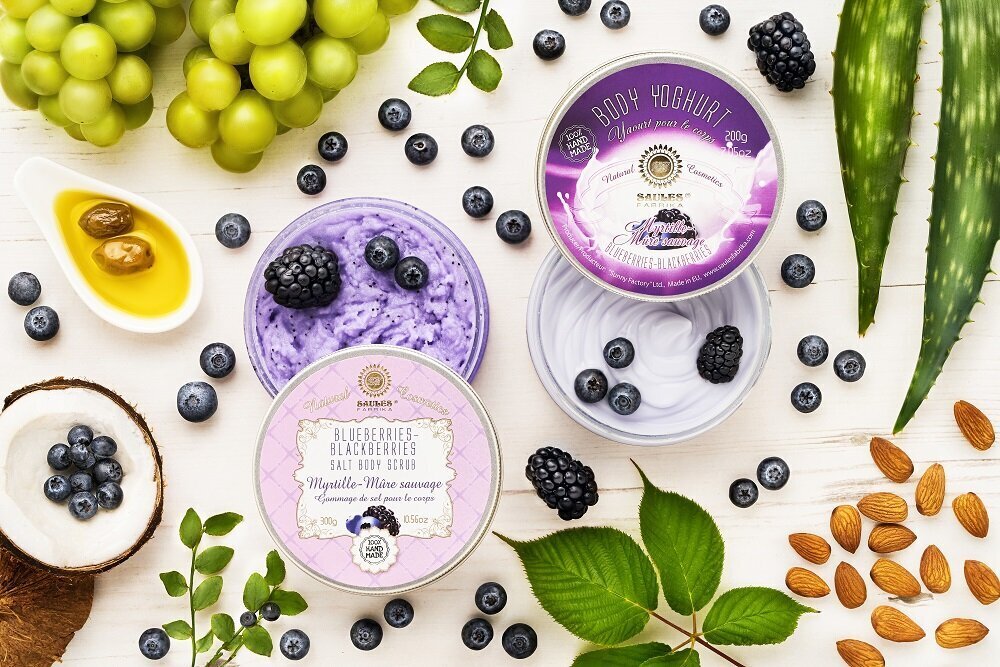 Ķermeņa jogurts BLUEBERRIES-BLACKBERRIES Saules Fabrika 200g цена и информация | Ķermeņa krēmi, losjoni | 220.lv