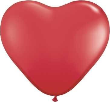 Baloni 16'' Hearts Pastel, sarkani, 6 gab. cena un informācija | Baloni | 220.lv