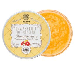 Ароматный солевой скраб для тела GRAPEFRUIT Saules Fabrika, 300 г цена и информация | Скрабы для тела | 220.lv