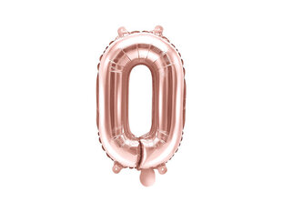 Folijas baloni Cipars "0", 35 cm, rozā/zeltaini, 50 gab. cena un informācija | Baloni | 220.lv