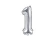 PartyDeco Folijas balons - Nr. 1, 35 cm cena un informācija | Baloni | 220.lv