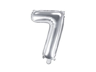 PartyDeco Folijas balons - Nr. 7, 35 cm cena un informācija | Baloni | 220.lv