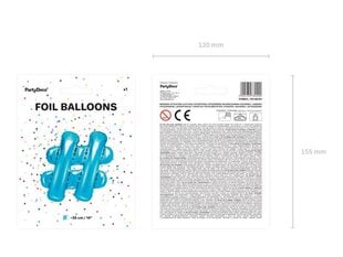 Folijas balons #, 35 cm, zils cena un informācija | Baloni | 220.lv