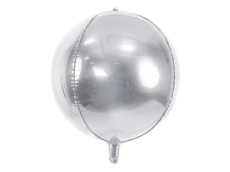 Folija balons Ball 40 cm, sudrabains cena un informācija | Baloni | 220.lv