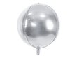 Folija balons Ball 40 cm, sudrabains cena un informācija | Baloni | 220.lv