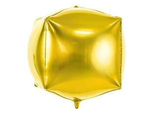 Folijas balons Cubic 35x35x35 cm, zeltains cena un informācija | Baloni | 220.lv
