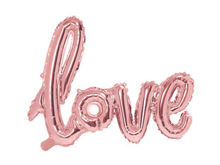 PartyDeco Folijas balons, 73 x 59 cm, rozā zelts / Love cena un informācija | Baloni | 220.lv