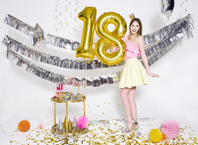 PartyDeco Folijas balons - Nr. 1, 86 cm цена и информация | Baloni | 220.lv