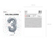 Folijas baloni Cipars "3", 86 cm, sudrabaini, 50 gab. cena un informācija | Baloni | 220.lv