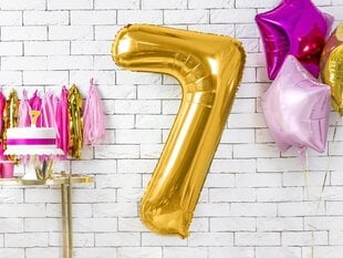 PartyDeco Folijas balons - Nr. 7, 86 cm cena un informācija | Baloni | 220.lv