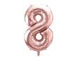 Folijas balons Cipars "8", 86 cm, rozā цена и информация | Baloni | 220.lv