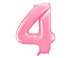 Folijas balons Cipars "4", 86 cm, rozā cena un informācija | Baloni | 220.lv