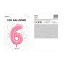 Folijas baloni Cipars "6", 86 cm, rozā, 50 gab. цена и информация | Baloni | 220.lv