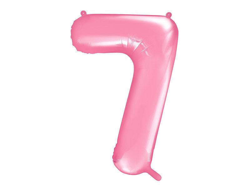 Folijas balons Cipars "7", 86 cm, rozā цена и информация | Baloni | 220.lv