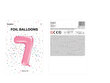 Folijas baloni Cipars "7", 86 cm, rozā, 50 gab. cena un informācija | Baloni | 220.lv