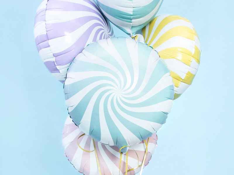 Folijas baloni Candy 45 cm, zili, 50 gab. cena un informācija | Baloni | 220.lv