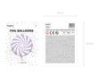 Folijas balons Candy 45 cm, violets cena un informācija | Baloni | 220.lv
