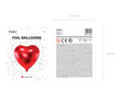 Folijas balons Heart 61 cm, sarkans cena un informācija | Baloni | 220.lv