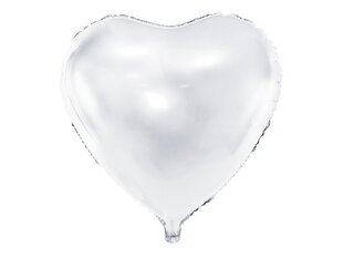 Folijas balons Heart 61 cm, balts cena un informācija | Baloni | 220.lv