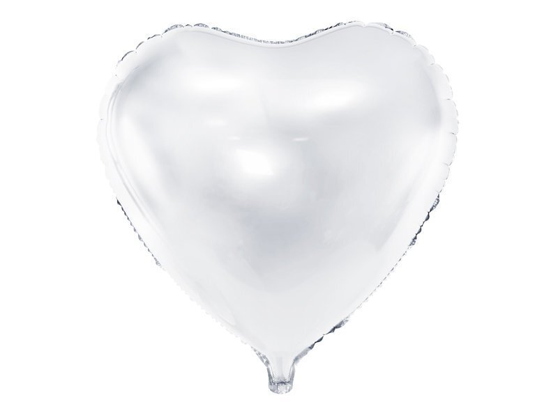 Folijas baloni Heart 61 cm, balti, 50 gab. цена и информация | Baloni | 220.lv