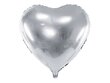 Folijas baloni Heart 61 cm, sudrabaini, 50 gab. cena un informācija | Baloni | 220.lv