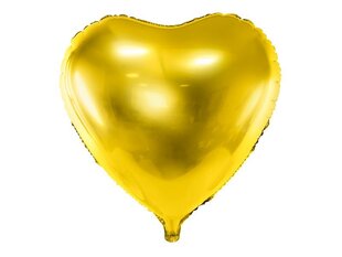 Folijas baloni Heart 61 cm, zeltaini, 50 gab. cena un informācija | Baloni | 220.lv