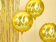 Folijas balons 40th Birthday, zeltains 45 cm цена и информация | Baloni | 220.lv