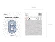 Folijas baloni Burts "B" 35 cm, sudrabaini/spīdīgi, 50 gab. cena un informācija | Baloni | 220.lv