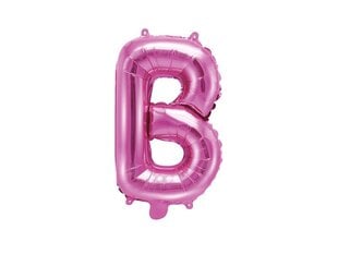 Folijas balons Burts "B" 35 cm, rozā цена и информация | Шарики | 220.lv