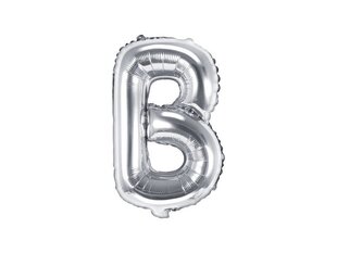 Folijas balons Burts "B" 35 cm, sudrabains цена и информация | Шарики | 220.lv