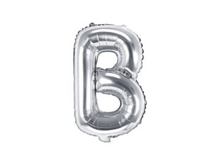 Folijas baloni Burts "B" 35 cm, sudrabaini, 50 gab. цена и информация | Шары | 220.lv