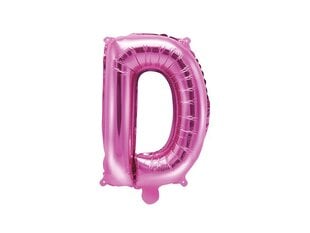 Folijas balons Burts "D" 35 cm, rozā цена и информация | Шарики | 220.lv
