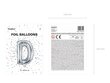 Folijas baloni Burts "D" 35 cm, sudrabaini, 50 gab. цена и информация | Baloni | 220.lv